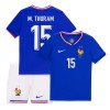 Original Trikotsatz Frankreich M. Thuram 15 Heimtrikot EURO 2024 Für Kinder